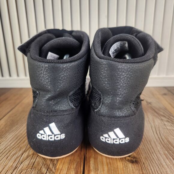 Adidas HVC 2 Mens Sz 9 Black White Athletic Wresting Boxing Sneaker Shoes AQ3325 - Picture 4 of 9